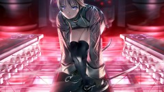 Anime Daggers original characters thigh highs Rezi (artist)