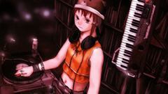 Anime DJ hats headphones