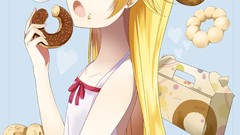 Anime donuts blondes eating anime girls bakemonogatari 