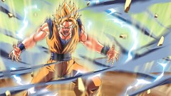 Anime Dragon Ball Z super saiyan anime boys blonde open mouth