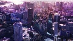 Anime drawings cities cityscapes