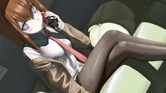 Anime drawings legs stockings anime girls makise kurisu steins 