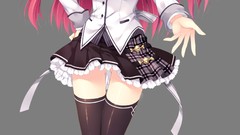 Anime dress Alia long hair seifuku mitha Simple Background