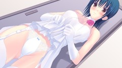 Anime dress anime girls brown eyes panties