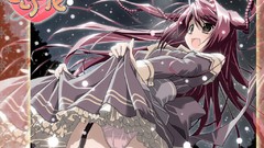 Anime dress anime girls brunettes open mouth galge ecchi 