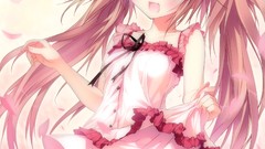 Anime dress anime girls skirt lift