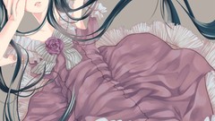 Anime dress blue hair blue eyes brunettes kuroshitsuji ciel 