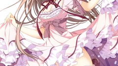 Anime dress blush long hair anime girls cleavage inugami kira 