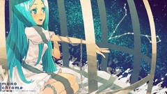 Anime dress chains cage anime girls open mouth star driver aqua 