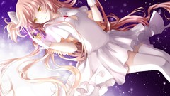 Anime dress gloves long hair anime girls mahou shoujo madoka 