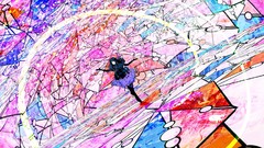 Anime dress gloves multicolor elbows long hair anime girls 