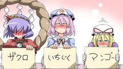 Anime dress hats blondes blush blue hair pink hair anime girls 