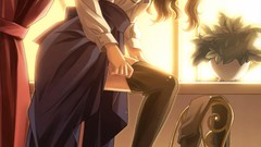 Anime dress Japanese Ribbons stockings long hair anime girls 