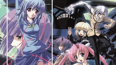 Anime dress long hair school uniforms short hair