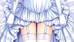Anime dress long hair short hair thigh highs wedding dresses 