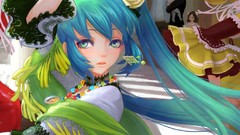 Anime dress Manga long hair hatsune miku vocaloid