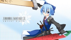 Anime dress parody Final Fantasy gloves Ribbons blue hair anime 