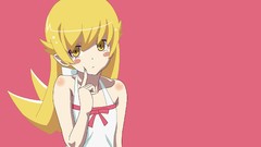 Anime dress pink background Vampires blondes long hair anime 