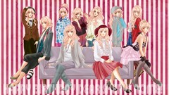 Anime dress pink hair boots blue eyes macross frontier Nome 