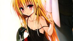 Anime dress red eyes blondes long hair anime girls to-love-ru 