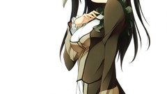 Anime dress red eyes Ribbons anime girls mayo chiki black hair 