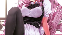 Anime dress scarlet stockings blush pink hair long hair anime 