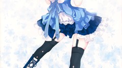 Anime dress skirts short hair cleavage