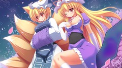 Anime dress touhou animal ears yakumo yukari yakumo ran 