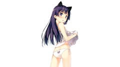Anime dress white background legs blush anime girls animal ears 