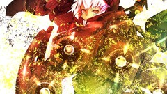 Anime dress white hair hoodies anime girls strength short hair 