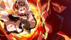 Anime dress white hair red eyes anime girls pixiv fantasia