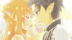 Anime elves blush anime girls pigs holding hands kirigaya 