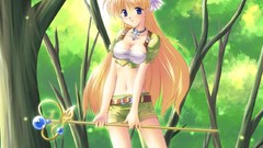 Anime elves staff long hair