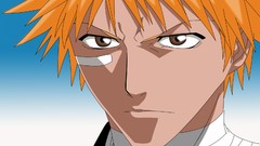 Anime faces bandages bleach kurosaki ichigo orange hair