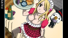 Anime fairy tail lucy cleavage thigh highs Heartfilia Lucy