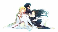 Anime family smiling anime girls kirigaya kazuto sword art 