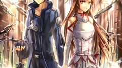 Anime fan art kirigaya kazuto sword art online yuuki asuna 
