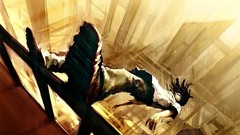 Anime fantasy art artistic falling down