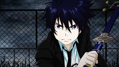 Anime fences Swords blue hair ao no exorcist okumura rin anime 