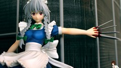 Anime figurines anime girls maids touhou izayoi sakuya video 