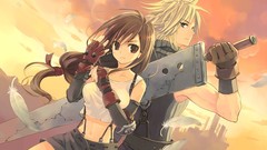 Anime Final Fantasy anime girls brunettes final fantasy vii 