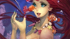 Anime Finding Nemo The Little Mermaid mermaids redheads Ponyo 