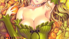 Anime fruits blondes anime girls purple eyes artwork boobs