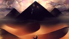 Anime Full Metal Alchemist pyramid elric edward digital art sky