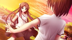 Anime Garden anime girls brunettes tsukasa tomoe game cg aqua 