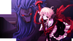 Anime girl Beast red