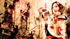 Anime girl sepia sunlight