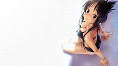 Anime girls akiyama mio k - on cleavage Simple Background