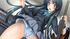 Anime girls akiyama mio k - on seifuku underwear panties