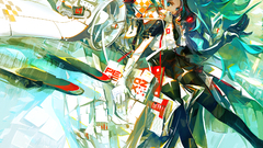 anime girls Anime artwork blue hair legs blue eyes Women